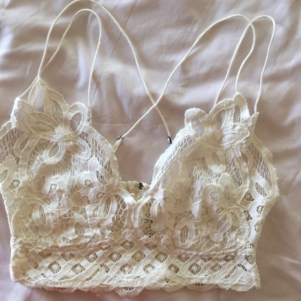 Free People One Adella white bralette - EBay - Picture 13 of 15